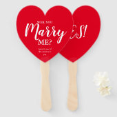 wil je met me trouwen ? handwaaier (Voorkant en achterkant)
