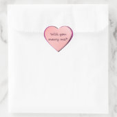 'Wil je met me trouwen?' hart Sticker (Tas)