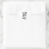 Wil je met me trouwen? hart sticker (Tas)