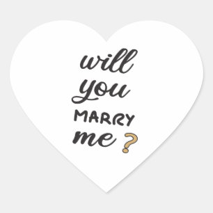 Wil je met me trouwen? hart sticker