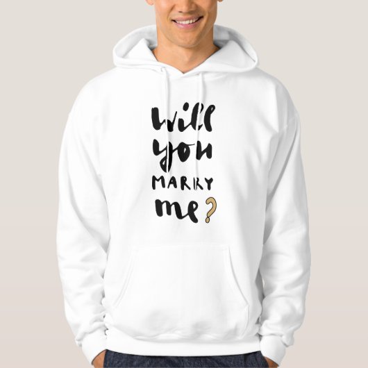 Wil je met me trouwen? hoodie (Voorkant)
