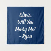 Wil je met me trouwen? | Huwelijk voorstel Wandkleed (Voorkant)