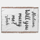 Wil je met me trouwen Huwelijksaanzoek Decoratie Deken (Voorkant)