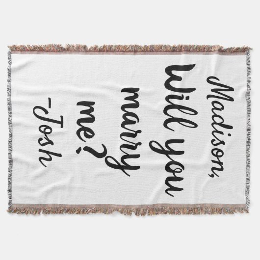 Wil je met me trouwen Huwelijksaanzoek Decoratie Deken (Voorkant)