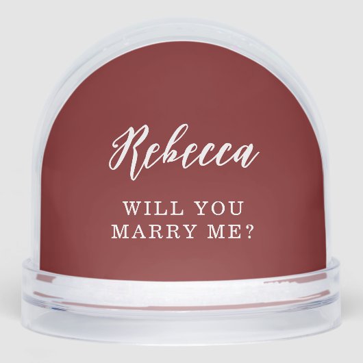 Wil je met me trouwen huwelijksaanzoek foto sneeuwbol (Voorkant)