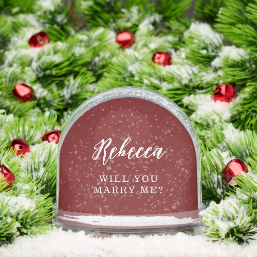 Wil je met me trouwen huwelijksaanzoek foto sneeuwbol (Kerstmis)