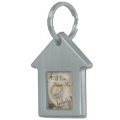 Wil je met me trouwen? Huwelijksaanzoek Hond Label Huisdieren Naamplaatje (Voorkant Rechts)