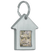 Wil je met me trouwen? Huwelijksaanzoek Hond Label Huisdieren Naamplaatje (Voorkant Links)