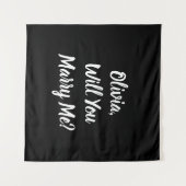 Wil je met me trouwen | Huwelijksaanzoek Wandkleed (Voorkant (horizontaal))