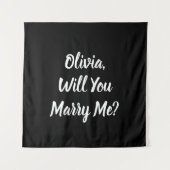 Wil je met me trouwen | Huwelijksaanzoek Wandkleed (Voorkant)