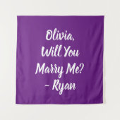 Wil je met me trouwen | Huwelijksaanzoek Wandkleed (Voorkant)