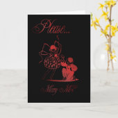 Wil je met me trouwen? huwelijksvoorstel kaart (Gele Bloem)