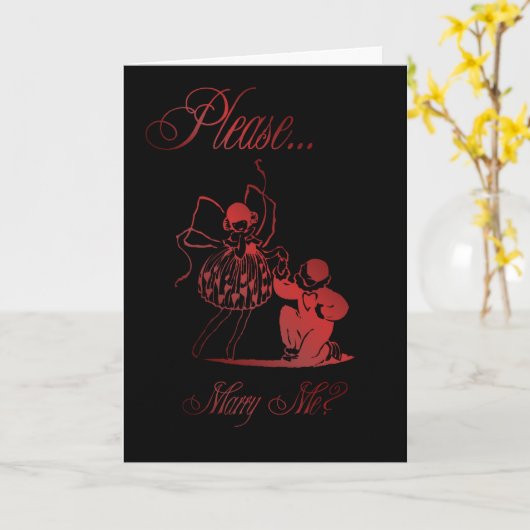 Wil je met me trouwen? huwelijksvoorstel kaart (Gele Bloem)