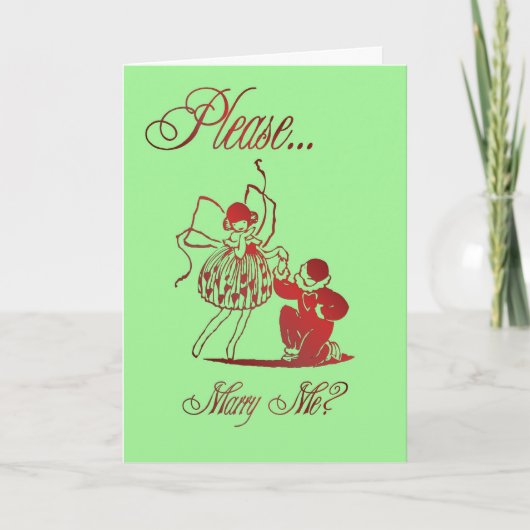 Wil je met me trouwen? huwelijksvoorstel kaart (Voorkant)