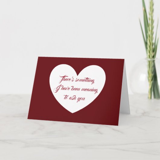 Wil je met me trouwen kaart (Voorkant)