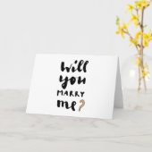 Wil je met me trouwen? kaart (Gele Bloem)