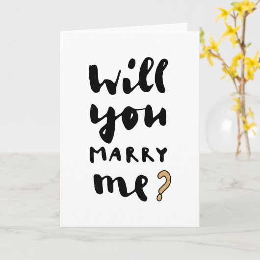 Wil je met me trouwen? kaart (Gele Bloem)