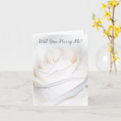 Wil je met me trouwen Kaart White Rose (Gele Bloem)