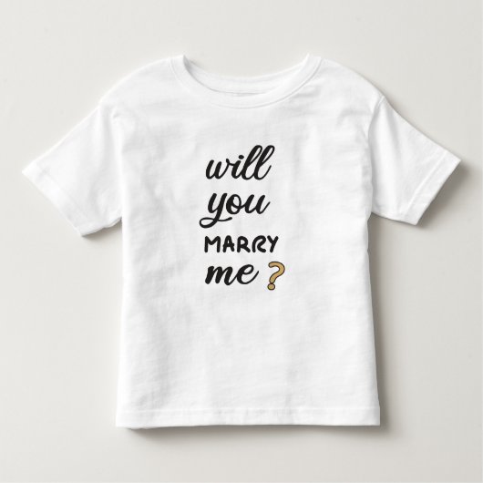 Wil je met me trouwen? kinder shirts (Voorkant)