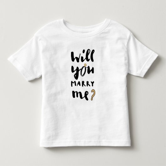 Wil je met me trouwen? kinder shirts (Voorkant)