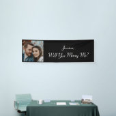 Wil je met me trouwen | Kleurenfoto-collage huweli Spandoek (Beurs)