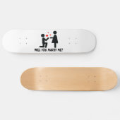 Wil je met me trouwen, Man en vrouw? Persoonlijk Skateboard (Horizontaal)