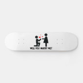Wil je met me trouwen, Man en vrouw? Persoonlijk Skateboard (Horizontaal)