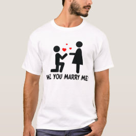 Wil je met me trouwen, Man en vrouw? T-shirt