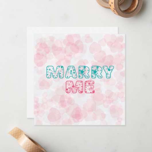 Wil je met me trouwen? Mijn lieve schat Notitiekaartje (Voorkant / Achterkant in situ)