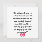 Wil je met me trouwen? Mijn lieve schat Notitiekaartje (Achterkant)