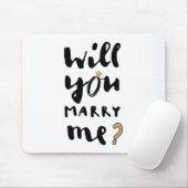 Wil je met me trouwen? muismat (Met muis)