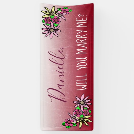 Wil je met me trouwen, Ombre Spandoek (Verticaal)