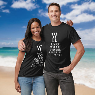 Wil je met me trouwen Optometrist Grafiek T-shirt