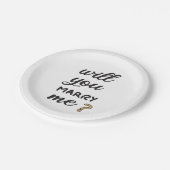 Wil je met me trouwen? papieren bordje (Gekanteld)