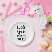 Wil je met me trouwen? papieren bordje (Feest)
