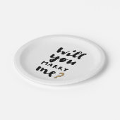 Wil je met me trouwen? papieren bordje (Gekanteld)