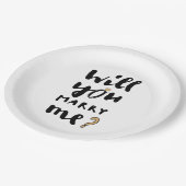 Wil je met me trouwen? papieren bordje (Gekanteld)