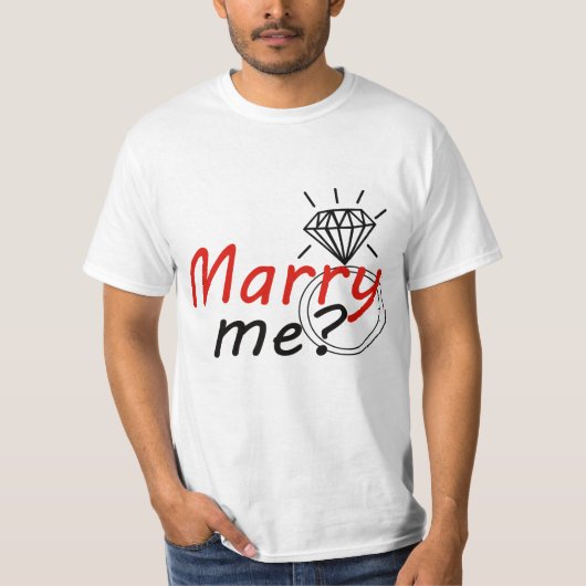 Wil je met me trouwen Par3 T-shirt (Voorkant)