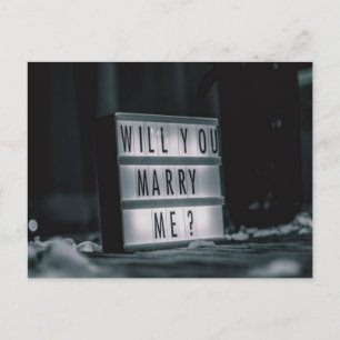 Wil je met me trouwen? Romantisch huwelijksaanzoe Briefkaart