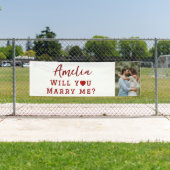 Wil je met me trouwen Romantisch voorstel Foto Spandoek (Insitu)