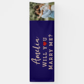 Wil je met me trouwen Romantisch voorstel Foto Spandoek (Verticaal)