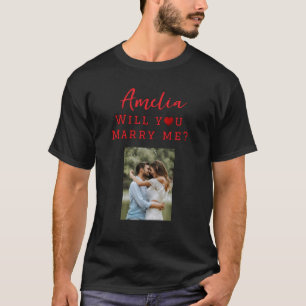 Wil je met me trouwen Romantisch voorstel Foto T-shirt