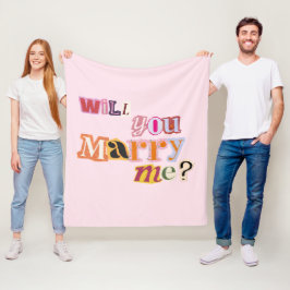 'Wil je met me trouwen?' Romantisch voorstel Nosta Fleece Deken