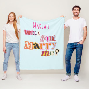 'Wil je met me trouwen?' Romantisch voorstel Nosta Fleece Deken