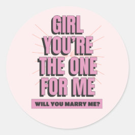 Wil je met me trouwen ronde sticker