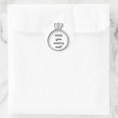 Wil je met me trouwen? ronde sticker (Tas)