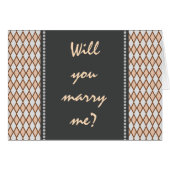 "Wil je met me trouwen?"; Rustic Brown, Beige Diam (Voorkant Horizontaal)