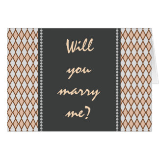 "Wil je met me trouwen?"; Rustic Brown, Beige Diam