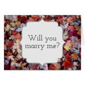 "Wil je met me trouwen?" + Rustic Fallen Autumn Le (Voorkant Horizontaal)