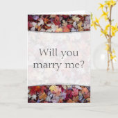 "Wil je met me trouwen?" + Rustic Fallen Autumn Le Kaart (Gele Bloem)